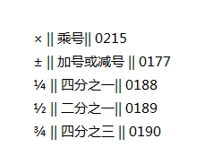 使用 ALT 键输入特殊符号
